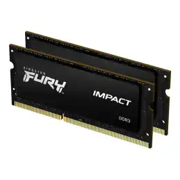 Kingston FURY Impact - DDR3L - kit - 16 Go: 2 x 8 Go - SO DIMM 204 broches - 1866 MHz - PC3L-14900... (KF318LS11IBK2/16)_1