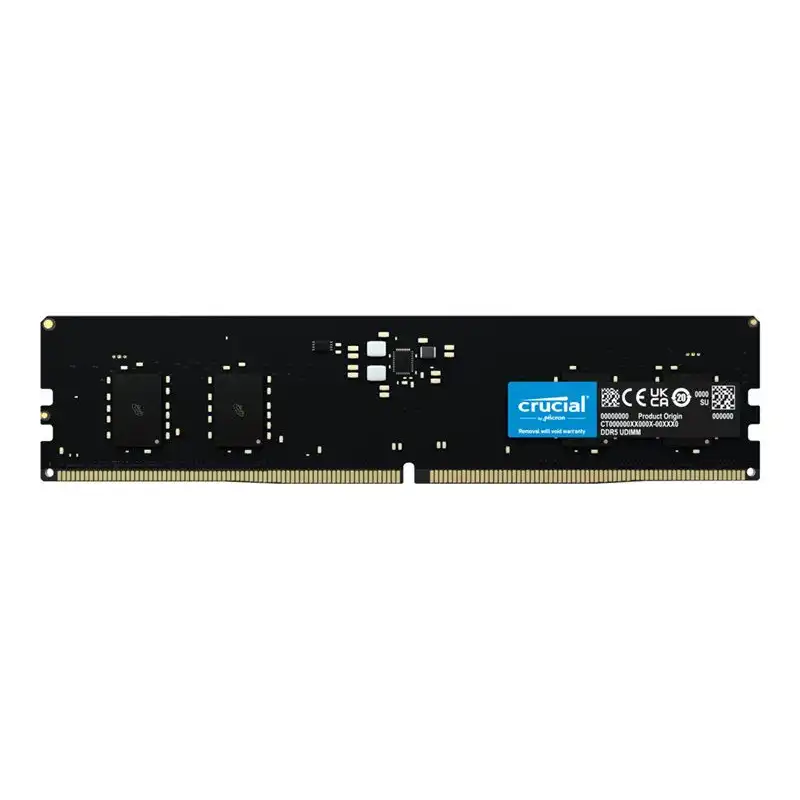 Crucial - DDR5 - module - 8 Go - DIMM 288 broches - 5600 MHz - PC5-44800 - CL46 - 1.1 V - mémoire sans... (CT8G56C46U5T)_1