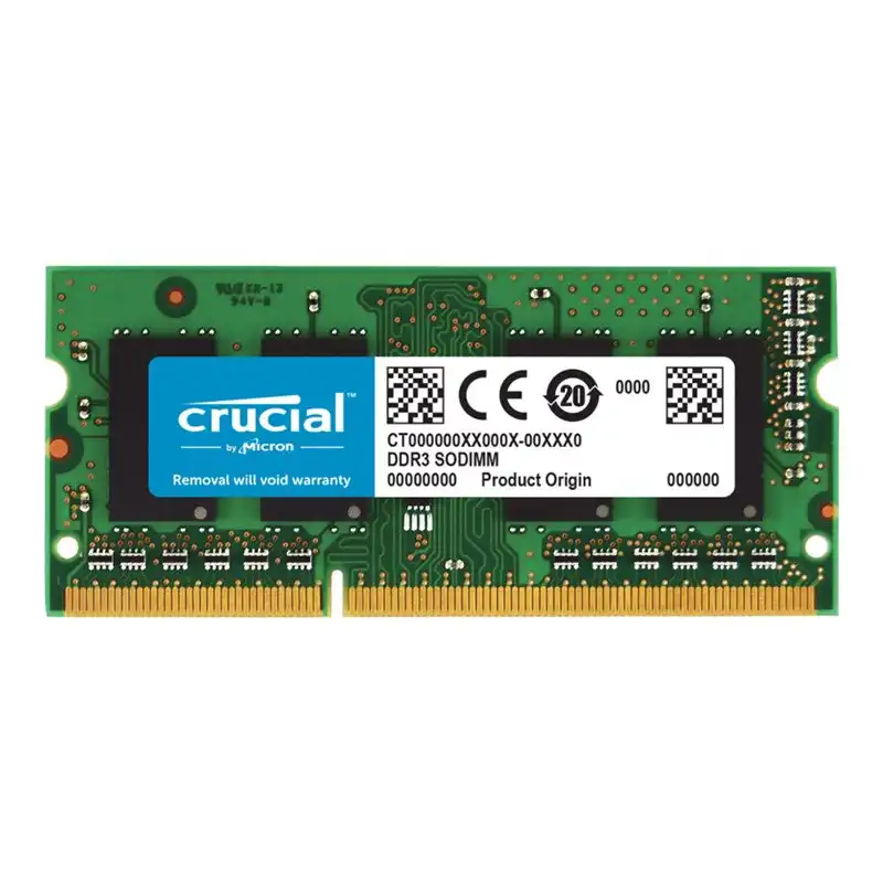 Crucial - DDR3 - module - 4 Go - SO DIMM 204 broches - 1333 MHz - PC3-10600 - CL9 - 1.35 - 1.5 V - mémo... (CT4G3S1339M)_1