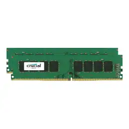 Crucial - DDR4 - kit - 32 Go: 2 x 16 Go - DIMM 288 broches - 2400 MHz - PC4-19200 - CL17 - 1.2 V - ... (CT2K16G4DFD824A)_1