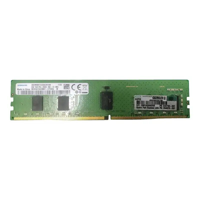 HPE SmartMemory - DDR4 - module - 8 Go - DIMM 288 broches - 2666 MHz - PC4-21300 - CL19 - 1.2 V - mémoir... (815097-K21)_1