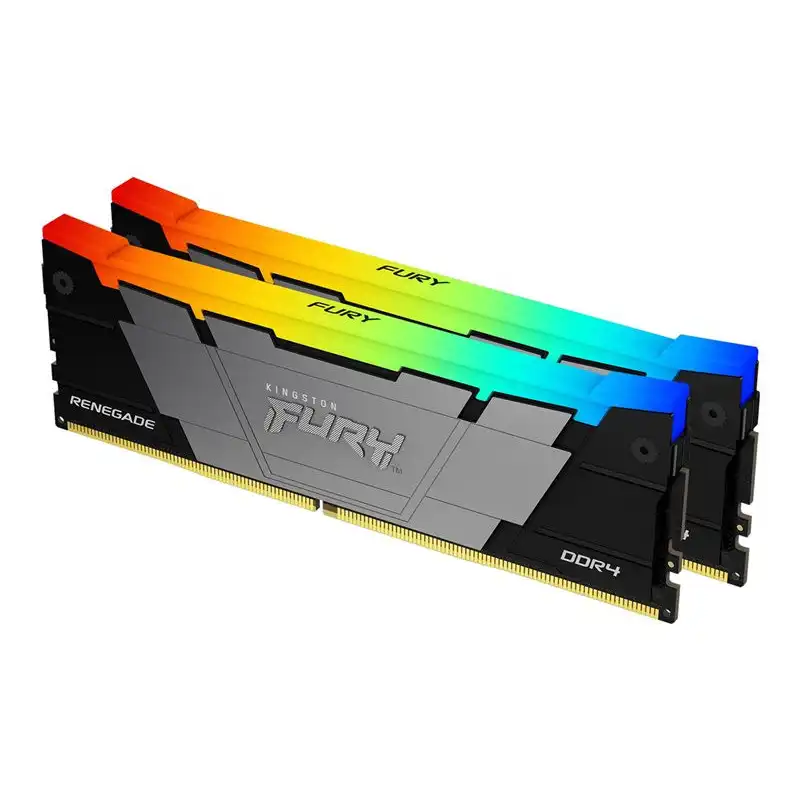 Kingston FURY Renegade RGB - DDR4 - kit - 16 Go: 2 x 8 Go - DIMM 288 broches - 4600 MHz - PC4-368... (KF446C19RB2AK2/16)_1