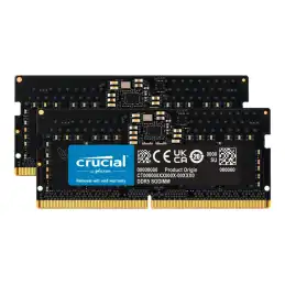 Crucial - DDR5 - kit - 16 Go: 2 x 8 Go - SO DIMM 262 broches - 5600 MHz - PC5-44800 - CL46 - 1.1 V - ... (CT2K8G56C46S5)_1