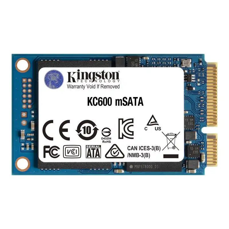 Kingston KC600 - SSD - chiffré - 256 Go - interne - mSATA - SATA 6Gb - s - AES 256 bits - Self-Encryp... (SKC600MS/256G)_1