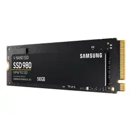 Samsung 980 - SSD - chiffré - 500 Go - interne - M.2 2280 - PCIe 3.0 x4 (NVMe) - AES 256 bits - TCG Opa... (MZ-V8V500BW)_1
