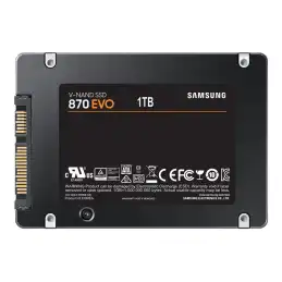 Samsung 870 EVO MZ-77E1T0B - SSD - chiffré - 1 To - interne - 2.5" - SATA 6Gb - s - mémoire tampon : ... (MZ-77E1T0B/EU)_5