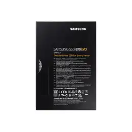 Samsung 870 EVO MZ-77E1T0B - SSD - chiffré - 1 To - interne - 2.5" - SATA 6Gb - s - mémoire tampon : ... (MZ-77E1T0B/EU)_9