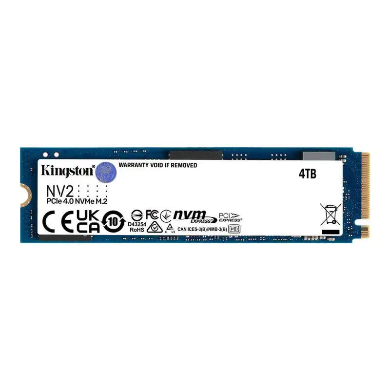 Kingston NV2 - SSD - 4 To - interne - M.2 2280 - PCIe 4.0 x4 (NVMe) - pour Intel Next Unit of Computing... (SNV2S/4000G)_1