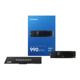 Samsung 990 EVO - SSD - chiffré - 2 To - interne - M.2 2280 - PCI Express 5.0 x4 (NVMe) - AES 256 bits ... (MZ-V9E2T0BW)_1
