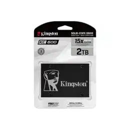 Kingston KC600 - SSD - chiffré - 2 To - interne - 2.5" - SATA 6Gb - s - 256-bit AES-XTS - Self-Encrypt... (SKC600/2048G)_3