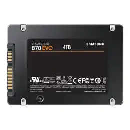 Samsung 870 EVO MZ-77E4T0B - SSD - chiffré - 4 To - interne - 2.5" - SATA 6Gb - s - mémoire tampon : ... (MZ-77E4T0B/EU)_5