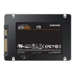 Samsung 870 EVO MZ-77E2T0B - SSD - chiffré - 2 To - interne - 2.5" - SATA 6Gb - s - mémoire tampon : ... (MZ-77E2T0B/EU)_5