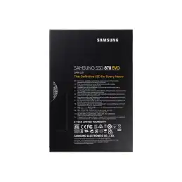 Samsung 870 EVO MZ-77E2T0B - SSD - chiffré - 2 To - interne - 2.5" - SATA 6Gb - s - mémoire tampon : ... (MZ-77E2T0B/EU)_9