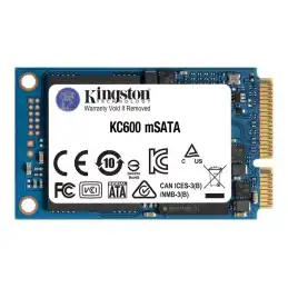 Kingston KC600 - SSD - chiffré - 1024 Go - interne - mSATA - SATA 6Gb - s - AES 256 bits - Self-Encr... (SKC600MS/1024G)_1