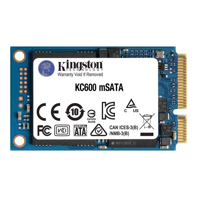 Kingston KC600 - SSD - chiffré - 1024 Go - interne - mSATA - SATA 6Gb - s - AES 256 bits - Self-Encr... (SKC600MS/1024G)_1