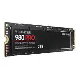 Samsung 980 PRO - SSD - chiffré - 2 To - interne - M.2 2280 - PCIe 4.0 x4 (NVMe) - mémoire tampon : 2 G... (MZ-V8P2T0BW)_3