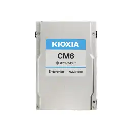 KIOXIA CM6-R Series - SSD - Enterprise, Read Intensive - 7680 Go - interne - 2.5" - U.3 PCIe 4.0 (NVMe) (KCM61RUL7T68)_1