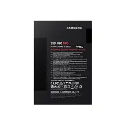 Samsung 990 PRO - SSD - chiffré - 1 To - interne - M.2 2280 - PCIe 4.0 x4 (NVMe) - AES 256 bits - TCG O... (MZ-V9P1T0BW)_8