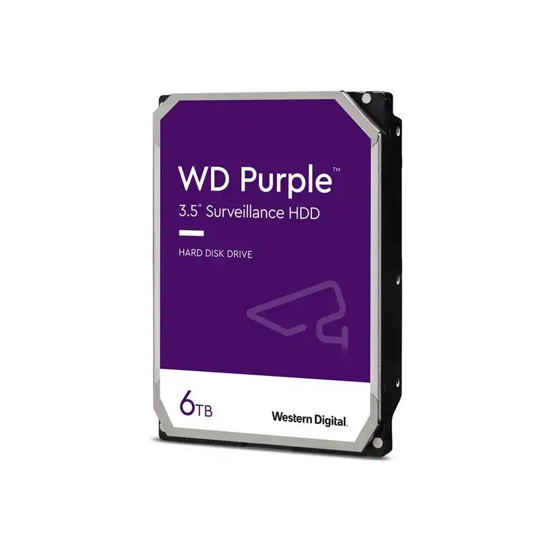 WD Purple - Disque dur - 6 To - surveillance - interne - 3.5" - SATA 6Gb - s - 5400 tours - min - mémoire ... (WD64PURZ)_1