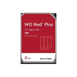WD Red Plus - Disque dur - 6 To - interne - 3.5" - SATA 6Gb - s - 5400 tours - min - mémoire tampon : 256 Mo (WD60EFPX)_1