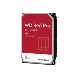 WD Red Pro - Disque dur - 2 To - interne - 3.5" - SATA 6Gb - s - 7200 tours - min - mémoire tampon : 64 Mo (WD2002FFSX)_1