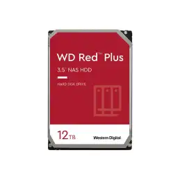 WD Red Plus - Disque dur - 12 To - interne - 3.5" - SATA 6Gb - s - 7200 tours - min - mémoire tampon : 25... (WD120EFBX)_1