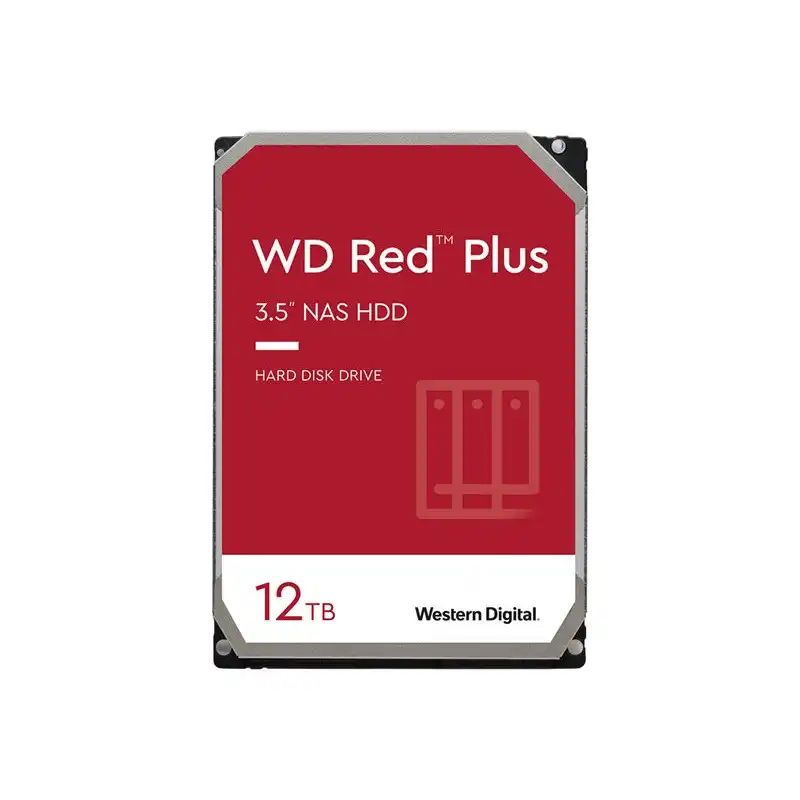 WD Red Plus - Disque dur - 12 To - interne - 3.5" - SATA 6Gb - s - 7200 tours - min - mémoire tampon : 25... (WD120EFBX)_1