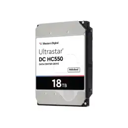 WD Ultrastar DC HC550 WUH721818ALE6L4 - Disque dur - 18 To - interne - 3.5" - SATA 6Gb - s - 7200 tours - m... (0F38459)_1