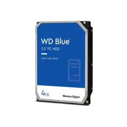 WD Blue - Disque dur - 4 To - interne - 3.5" - SATA 6Gb - s - 5400 tours - min - mémoire tampon : 256 Mo (WD40EZAX)_1