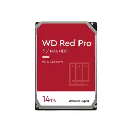 WD Red Pro - Disque dur - 14 To - interne - 3.5" - SATA 6Gb - s - 7200 tours - min - mémoire tampon : 512... (WD142KFGX)_1