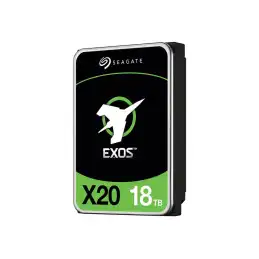 Seagate Exos X20 - Disque dur - 18 To - interne - SATA 6Gb - s - 7200 tours - min - mémoire tampon : ... (ST18000NM003D)_1