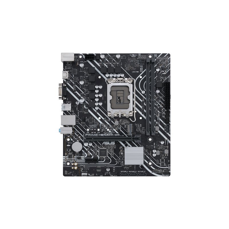 Carte-mère - micro ATX - Socket LGA1700 - H610 Chipset - USB 3.2 Gen 2, USB 3.2 Gen 1 - Gigabi... (90MB1A10-M0EAY0)_1