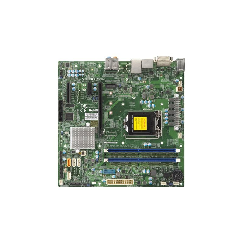 Carte-mère - micro ATX - LGA1151 Socket - H110 Chipset - USB 3.0 - Gigabit LAN - carte graphiqu... (MBD-X11SSQ-L-B)_1