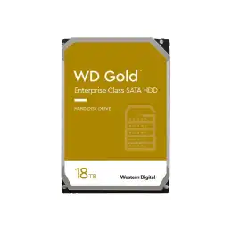 WD Gold - Disque dur - 18 To - interne - 3.5" - SATA 6Gb - s - 7200 tours - min - mémoire tampon : 512 Mo (WD181KRYZ)_1