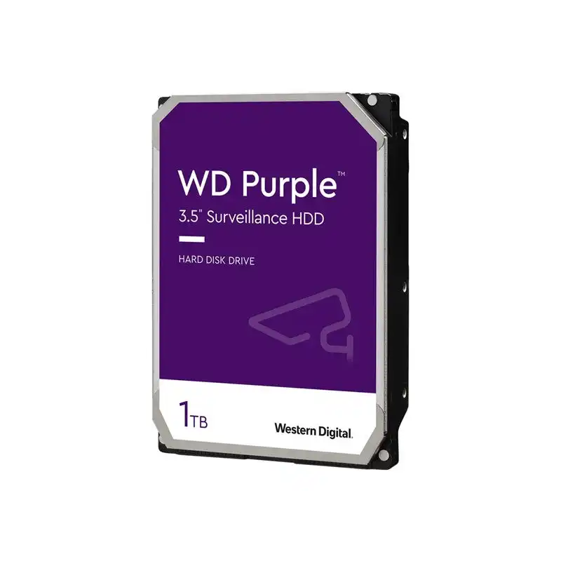 WD Purple - Disque dur - 1 To - interne - 3.5" - SATA 6Gb - s - 5400 tours - min - mémoire tampon : 64 Mo (WD10PURZ)_1