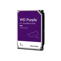 WD Purple - Disque dur - 1 To - interne - 3.5" - SATA 6Gb - s - mémoire tampon : 64 Mo (WD11PURZ)_1