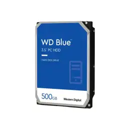 WD Blue - Disque dur - 500 Go - interne - 3.5" - SATA 6Gb - s - 7200 tours - min - mémoire tampon : 32 Mo (WD5000AZLX)_1