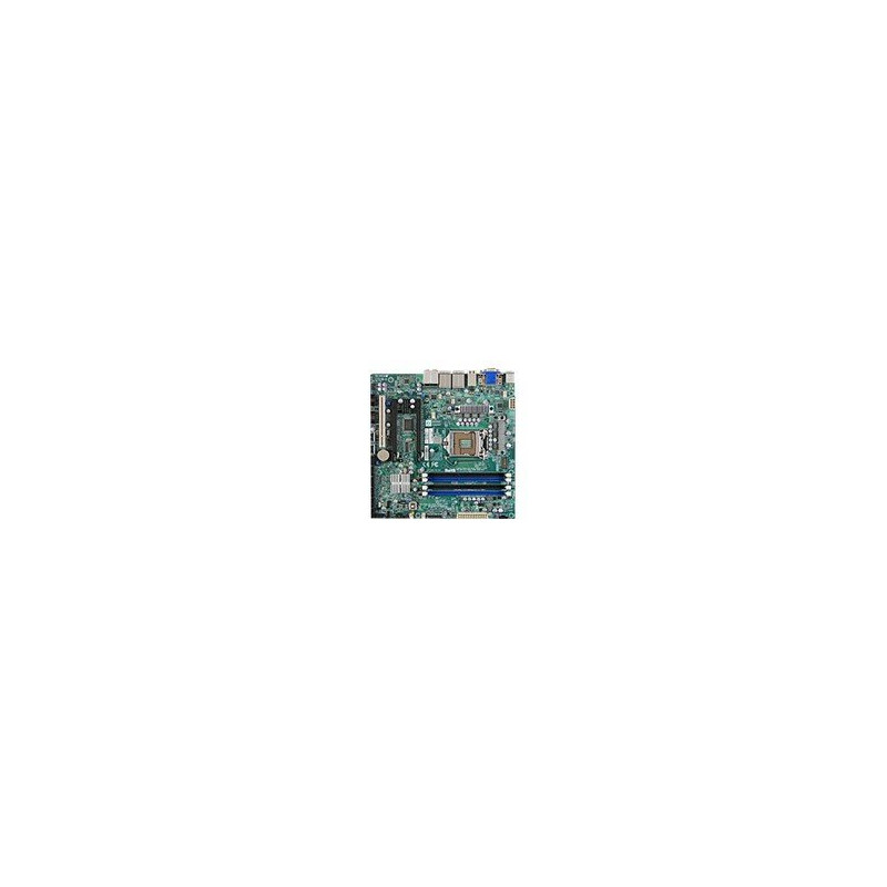 Carte-mère - micro ATX - Socket LGA1156 - Q57 Chipset - 2 x Gigabit LAN - carte graphique embarq... (MBD-C7SIM-Q-B)_1