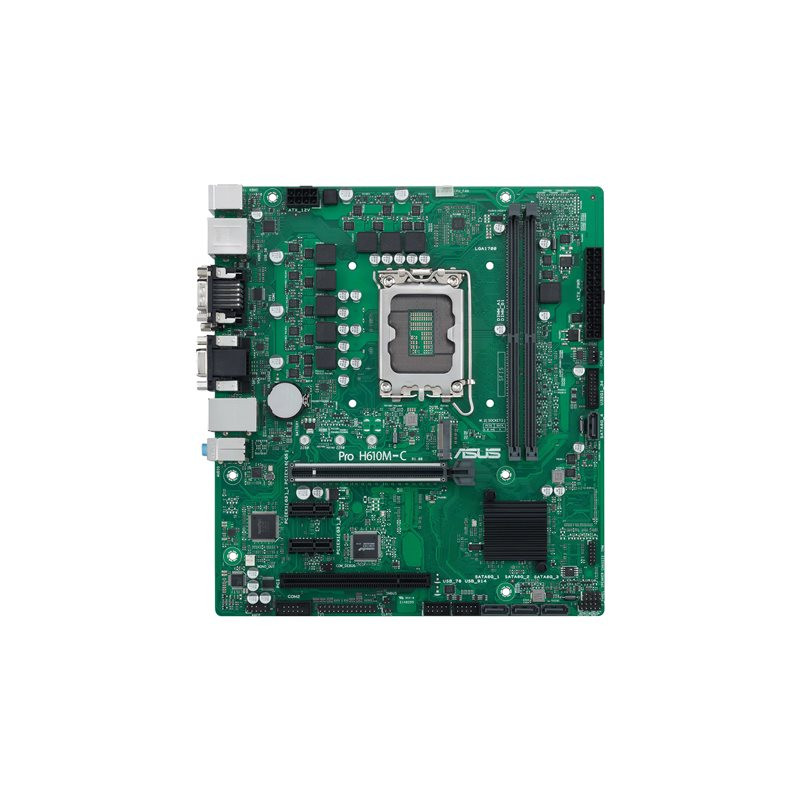 Carte-mère - micro ATX - Socket LGA1700 - H610 Chipset - USB 3.2 Gen 1, USB 3.2 Gen 2 - Gigabi... (90MB1AT0-M0EAYC)_1