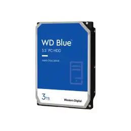 WD Blue - Disque dur - 3 To - interne - 3.5" - SATA 6Gb - s - 5400 tours - min - mémoire tampon : 64 Mo (WD30EZRZ)_1