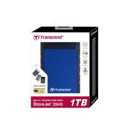 Transcend StoreJet 25H3B - Disque dur - 1 To - externe (portable) - 2.5" - USB 3.0 (TS1TSJ25H3B)_5