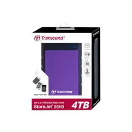 Transcend StoreJet 25H3P - Disque dur - 4 To - externe (portable) - 2.5" - USB 3.0 - AES 256 bits - vio... (TS4TSJ25H3P)_6