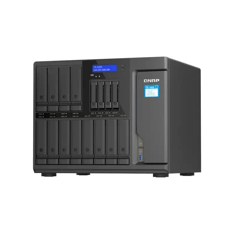 Serveur NAS - 16 Baies - SATA 6Gb - s - RAID JBOD, 0, 1, 5, 6, 10, 50, 60 - RAM 8 Go - 2.5 Gigabit ... (TS-1655-8G)_1