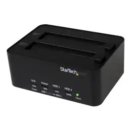 StarTech.com Dual Bay Hard Drive Duplicator and Eraser, Standalone HDDSSD ClonerCopier, USB 3.0 to SAT... (SATDOCK2REU3)_1