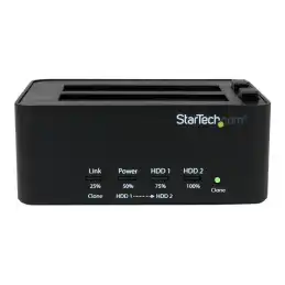 StarTech.com Dual Bay Hard Drive Duplicator and Eraser, Standalone HDDSSD ClonerCopier, USB 3.0 to SAT... (SATDOCK2REU3)_2
