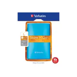 Verbatim Store 'n' Go Portable - Disque dur - 1 To - externe (portable) - USB 3.0 - 5400 tours - min - bleu d... (53036)_4