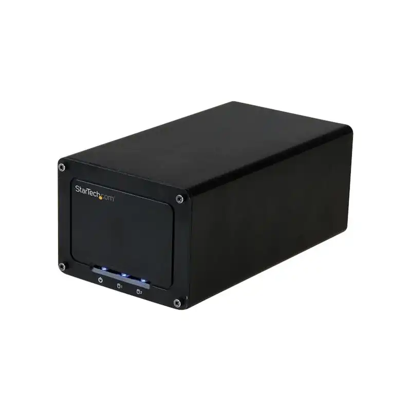 StarTech.com Boîtier USB 3.1 (10 Gb - s) externe pour 2 disques durs SATA de 2,5" - Boîtier 2x HDD - SSD... (S252BU313R)_1