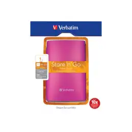 Verbatim Store 'n' Go Portable - Disque dur - 1 To - externe (portable) - USB 3.0 - 5400 tours - min - rose c... (53035)_4