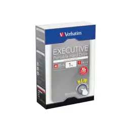 Verbatim Store 'n' Go Executive Portable - Disque dur - 1 To - externe - USB 3.0 - 5400 tours - min - gris gr... (53057)_2