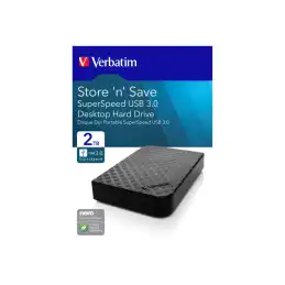 Verbatim Store 'n' Save - Disque dur - 2 To - externe (de bureau) - USB 3.0 - noir (47683)_4